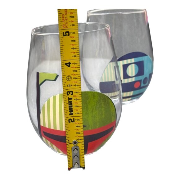 Helmet Hues Joy Jolt Set Of 4 Star Wars-Themed Stemless Wine Glasses Character - Picture 6 of 12